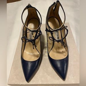 Sage 85 Jimmy Choo pumps in steel blue color